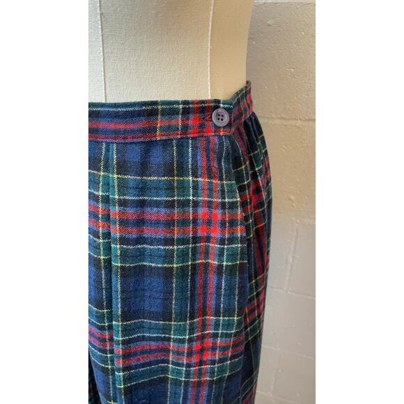 Vintage 1970s Pendleton Allison Tartan Plaid Wool Midi Skirt Size Small Preppy - Picture 8 of 9